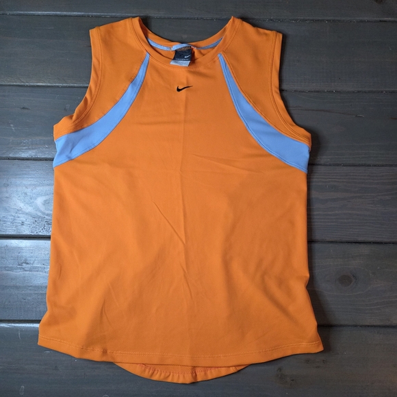 Nike Tops - Nike Sphere Dry Athletic Tank Top Orange Blue Women’s Medium Workout Running Gym